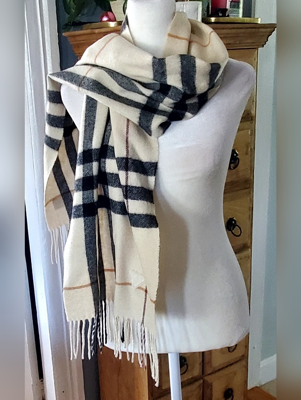 O-My-Cashmere Plaid Scarf